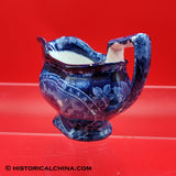 Arms of Connecticut Creamer Blue Historical Staffordshire Transferware ZAM-63