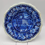Lawrence Mansion Boston Wash Basin Bowl Historical Blue Staffordshire ZAM-40