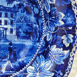 Lawrence Mansion Boston Wash Basin Bowl Historical Blue Staffordshire ZAM-40
