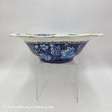 Lawrence Mansion Boston Wash Basin Bowl Historical Blue Staffordshire ZAM-40