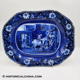 "The Errand Boy" from Wilkies Designs DEEP Blue Staffordshire Platter LAM-1