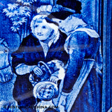 "The Errand Boy" from Wilkies Designs DEEP Blue Staffordshire Platter LAM-1