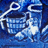 "The Errand Boy" from Wilkies Designs DEEP Blue Staffordshire Platter LAM-1