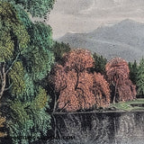 Original "Moosehead Lake" Currier & Ives Hand Colored Lithograph Old Antique Print LAM-106