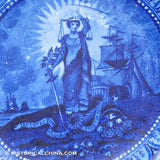 Arms of Maryland Bowl Historical Blue Staffordshire Thomas Mayer ZAM-6