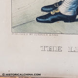 Darling ca. 1875 Image! "The Little Yachtsman" Currier & Ives Hand Colored Lithograph Old Antique Print LAM-107