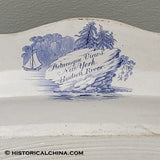 Picturesque Views "Govenors Island" New York - Hudson River American View Staffordshire Platter LAM-2