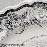 Picturesque Views "Newburg Hudson River New York" Black Transfer Staffordshire Platter LAM-4