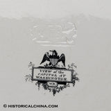 "View of the Capitol at Washington" Staffordshire Black Transfer Platter LAM-5