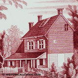 "The Residence of the Late Richard Jordan NJ" Pink Transfer Staffordshire Platter LAM-7