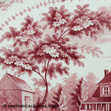 "The Residence of the Late Richard Jordan NJ" Pink Transfer Staffordshire Platter LAM-7