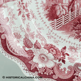 "The Residence of the Late Richard Jordan NJ" Pink Transfer Staffordshire Platter LAM-7