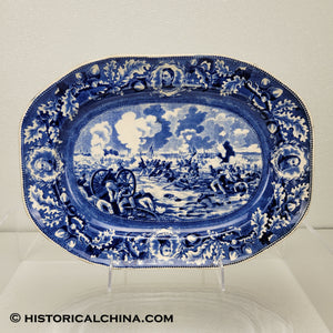 Bennet Pottery "Pickett's Charge - Gettysburg" Transferware Platter Circa 1870 LAM-11