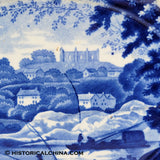 Circa 1825 Windsor Castle Pierced Work Staffordshire Transferware Basket & Tray LAM-14