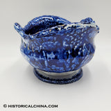 Circa 1825 Windsor Castle Pierced Work Staffordshire Transferware Basket & Tray LAM-14