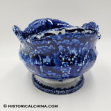 Circa 1825 Windsor Castle Pierced Work Staffordshire Transferware Basket & Tray LAM-14