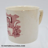 Childs Mug w/ FOX "F" Staffordshire Transfer Ceramic Childrens Mug LAM-17