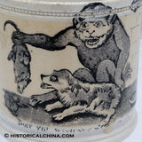Monkey, Dog, & Rat Scene Transfer Staffordshire Childrens Mug LAM-20
