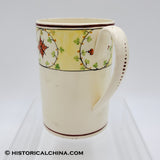 Handpainted Stafffordshire Creamware Ceramic Tankard Circa 1810 LAM-22