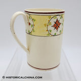 Handpainted Stafffordshire Creamware Ceramic Tankard Circa 1810 LAM-22