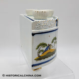 RARE Staffordshire Prattware Bulb Vase Holder Hand Painted Circa 1800 LAM-25