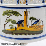 RARE Staffordshire Prattware Bulb Vase Holder Hand Painted Circa 1800 LAM-25