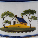 RARE Staffordshire Prattware Bulb Vase Holder Hand Painted Circa 1800 LAM-25