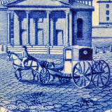 Octagon Church Footed Compote Historical Blue Staffordshire Ridgway Beauties AmericaZAM-186
