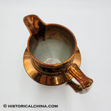"The Hero of New Orleans" Staffordshire Canary Yellow & Copper Lustre "General Jackson" Transfer Pitcher Circa 1830 LAM-32