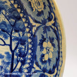 Octagon Church Footed Compote Historical Blue Staffordshire Ridgway Beauties AmericaZAM-186