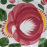 Staffordshire Decorative Art Hand Painted "Cabbage Rose" Plate LAM-36