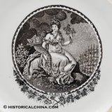 Staffordshire Creamware Plate Hand Painted Circa 1800 by Stevenson Plate LAM-37
