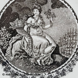 Staffordshire Creamware Plate Hand Painted Circa 1800 by Stevenson Plate LAM-37