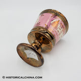 Hand Made & Decorated Circa 1835! Ceramic Pink & Copper Luster Toothpick Cup LAM-39