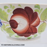 "Woods Rose" Hand Made & Painted Floral Stafordshire Waste Bowl Circa 1850 LAM-41
