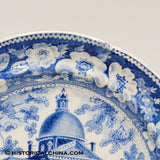 Circa 1835 Staffordshire Transferware Historic Boston State House Plate LAM-43