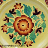 Staffordshire Canary Yellow Hand Painted Floral Decorated Plate Circa 1820 LAM-44