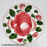 Circa 1830 Decorative Art Hand Painted "Cabbage Rose" Plate LAM-45