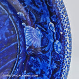 Table Rock Niagara Beaded Rim Bowl Historical Blue Staffordshire Seashell Border ZAM-24