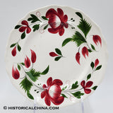4 Early "Adams Rose" Staffordshire Ceramic Plates Hand Made & Decorated in 1830! LAM-47