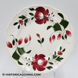 4 Early "Adams Rose" Staffordshire Ceramic Plates Hand Made & Decorated in 1830! LAM-47