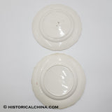 4 Early "Adams Rose" Staffordshire Ceramic Plates Hand Made & Decorated in 1830! LAM-47