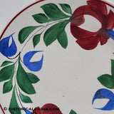 Pair of Late "Adams Rose" Staffordshire Hand Painted Plates Circa 1860 LAM-46
