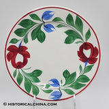 Pair of Late "Adams Rose" Staffordshire Hand Painted Plates Circa 1860 LAM-46