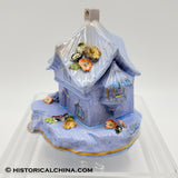 Staffodshire Lilac Pastille Burner Cottage Hand Made & Decorated in 1830s LAM-50