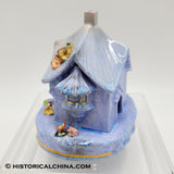 Staffodshire Lilac Pastille Burner Cottage Hand Made & Decorated in 1830s LAM-50