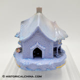 Staffodshire Lilac Pastille Burner Cottage Hand Made & Decorated in 1830s LAM-50
