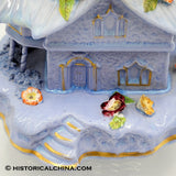 Staffodshire Lilac Pastille Burner Cottage Hand Made & Decorated in 1830s LAM-50