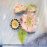 Staffodshire Lilac Pastille Burner Cottage Hand Made & Decorated in 1830s LAM-50