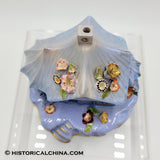 Staffodshire Lilac Pastille Burner Cottage Hand Made & Decorated in 1830s LAM-50